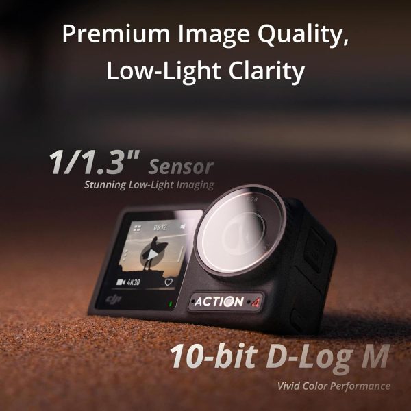 DJI Osmo Action 4 Standard Combo, 4K/120fps Waterproof Action Camera with a 1/1.3-Inch Sensor, Stunning Low-Light Imaging,10-bit & D-Log M Color Performance, Long-Lasting 160 Mins, Outdoor Camera - Image 2